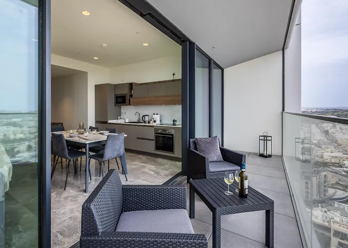 Апартаменты On Cloud Nine In Malta's Tallest Tower